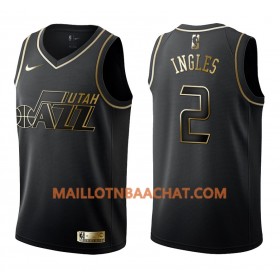 Maillot NBA Utah Jazz Joe Ingles 2 Nike Noir Golden Edition Swingman - Homme